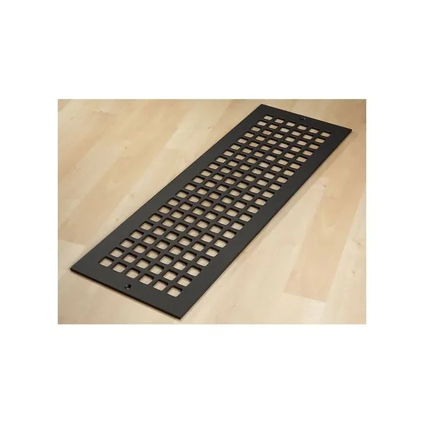 Reggio Registers G824-Snh Grid Series 22 inch x 6 inch Floor Grille - Black