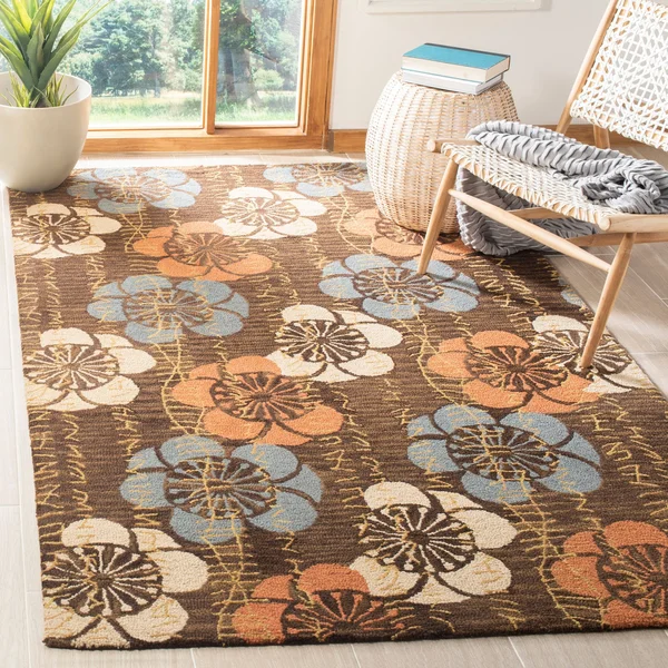 Safavieh Blossom BLM923A Brown - Multi 5& x 8& Area Rug