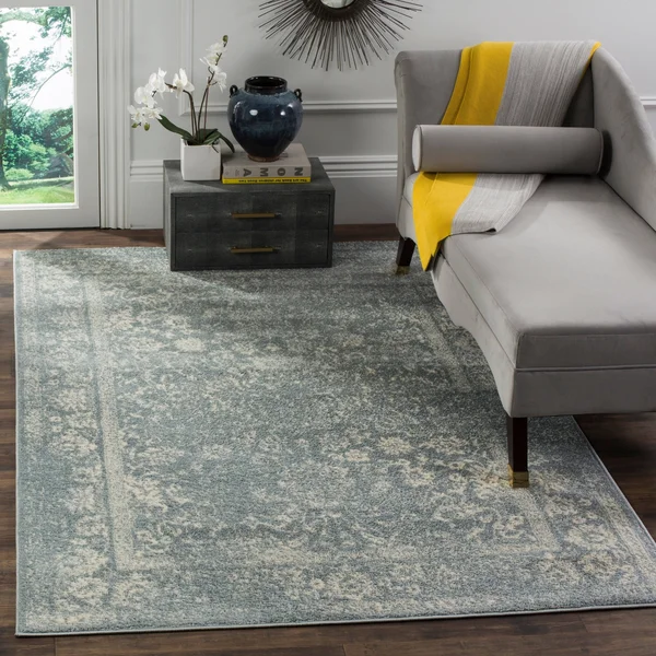 Safavieh Adirondack ADR109T 5&1x22 x 7&6x22 Slate - Ivory Area Rug