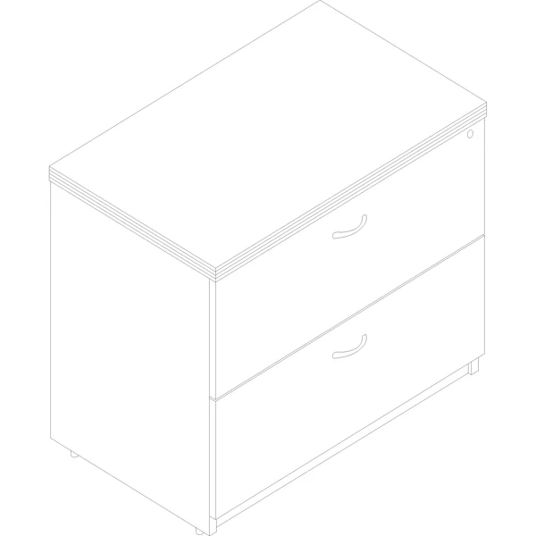 Lorell 34313 Chateau Series Walnut Laminate Desking
