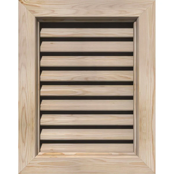 Ekena Millwork GVWVE22X1200SFPPI 22x22W x 12x22H Vertical Gable Vent (27x22W x 17x22H Frame Size): Primed - Functional, Smooth Pi