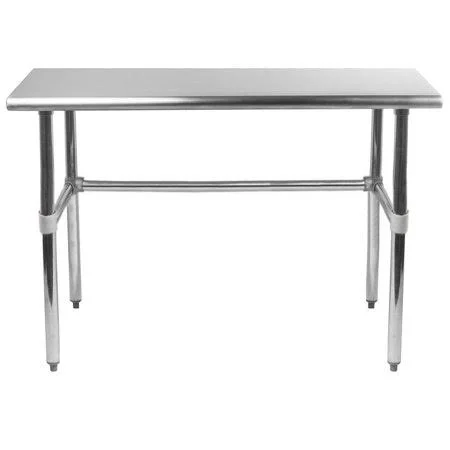 18 inch x 36 inch Stainless Steel Work Table with Open Base - Size: 18 x 36