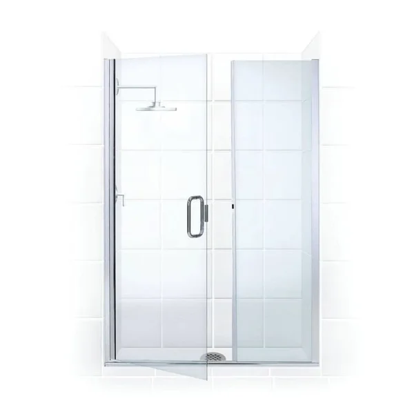 Coastal Shower Doors HC48IL.70-C Illusion Series 48x22 x 70x22 Frameless Shower Door Chrome