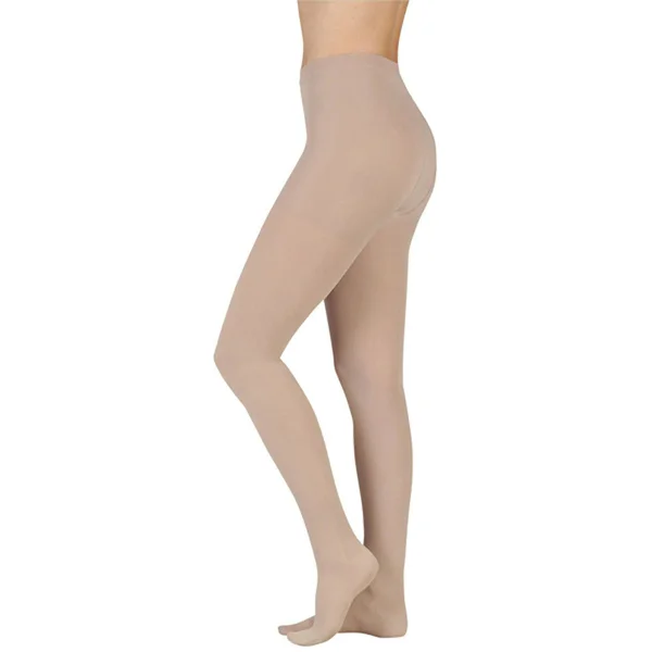 Juzo 2001 Soft Petite Pantyhose w/ Open Toe & Open Crotch-Size IV-BGE