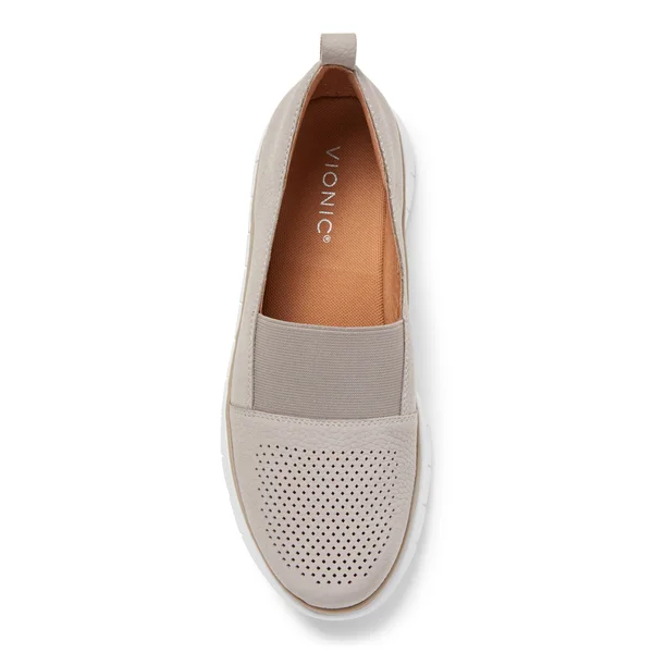 Women's Vionic Roxan Perforated Slip-On 9 M - Light Grey