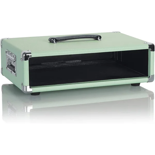 Gator GR-RETRORACK-2SG Vintage Amp Vibe Rack Case - 2U Seafoam Green