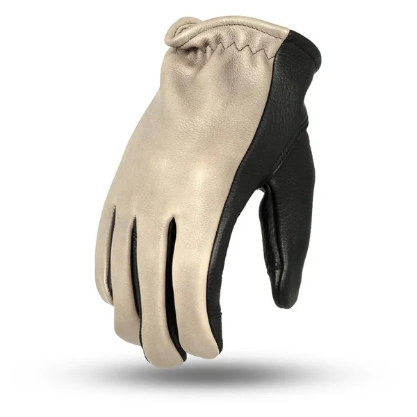 2-Tone Leather Driving Gloves - FI217 - Neoprene/Black - Leather - 3XL
