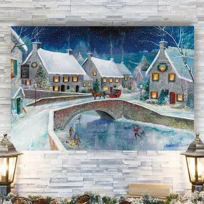 &Warm Winter Wonderland -Gallery& by Parvez Taj 1 Piece Wrapped Canvas Print The Holiday Aisle Size: 18x22 H x 27x22 W x 1.5x22