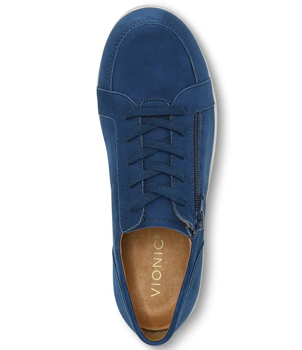 Vionic Abigail Lace Up with Arch Support in Olive Nubuck