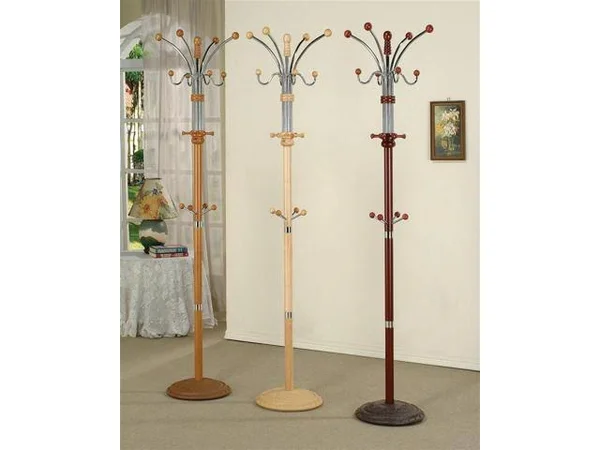 Asia Direct Home Manhattan 74 in. Standing Wood Coat Rack (Natural)