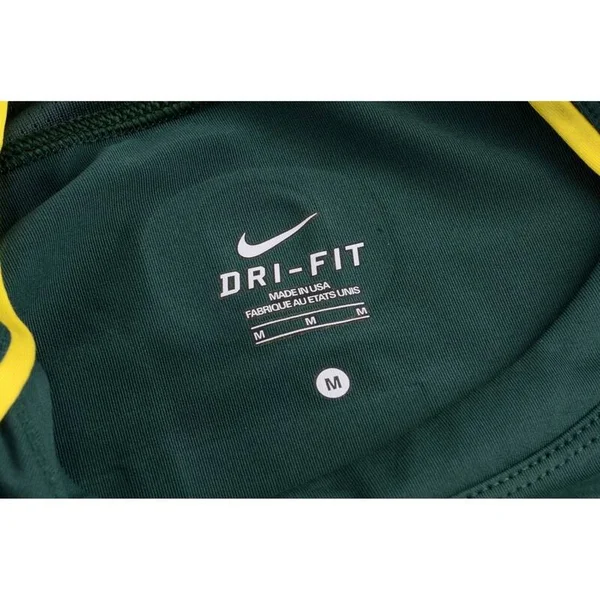 Fanatics Authentic Oregon Ducks Women's Lacrosse Team-Worn #14 Green and Yellow Long Sleeve Jersey Used Between The 2010 - 2016