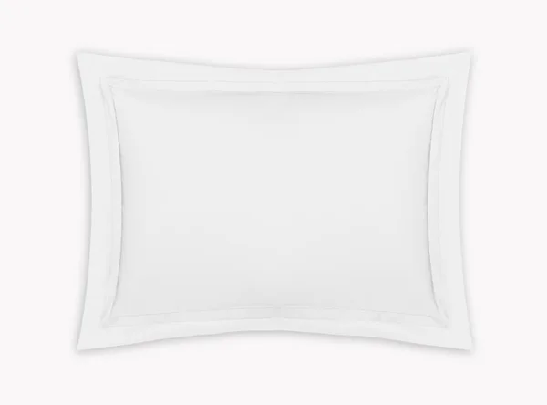 Matouk Lowell Sham in Bone - Percale, Standard 21 in W x 27 in L/Plus 3 in Flange Size