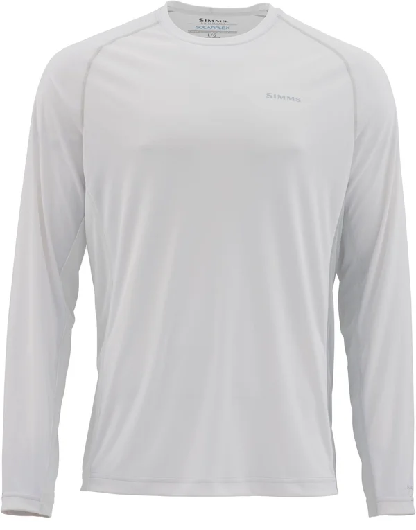 Simms Solarflex Crewneck - Solid Sterling, XL