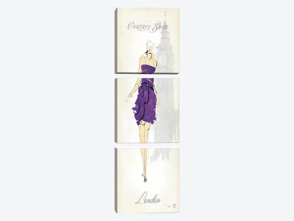 Avery Tillmon 3-Piece Canvas Print Set - Fashion Lady III ( People > Profession > Model art)