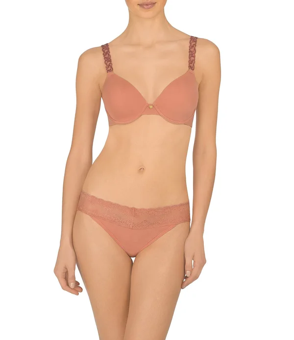 Natori Pure Luxe Underwire T-Shirt Bra - Black - 30DDD