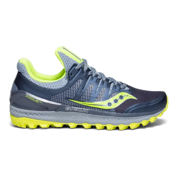 Saucony Women's Xodus ISO 3 Trail Running Shoe - Size: 12 B(M) US, Grey/Citron