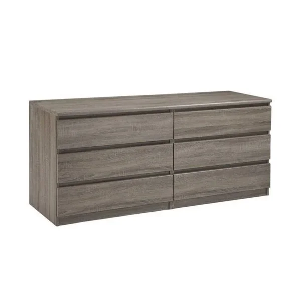 Tvilum Scottsdale 6 Drawer Double Dresser, Truffle