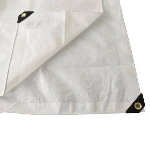 WeatherGARD White 18x30 Heavy Duty UV Protected Treated Canopy Sun Shade Boat Cover Tarp