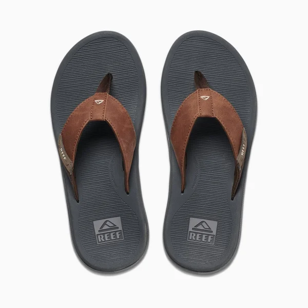 Reef Men's Santa Ana Flip Flops - Grey/Tan 7