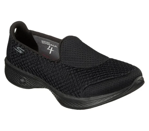 Skechers Women's GOwalk 4 Kindle Slip on Walking Shoe, Size: 8 W, Black