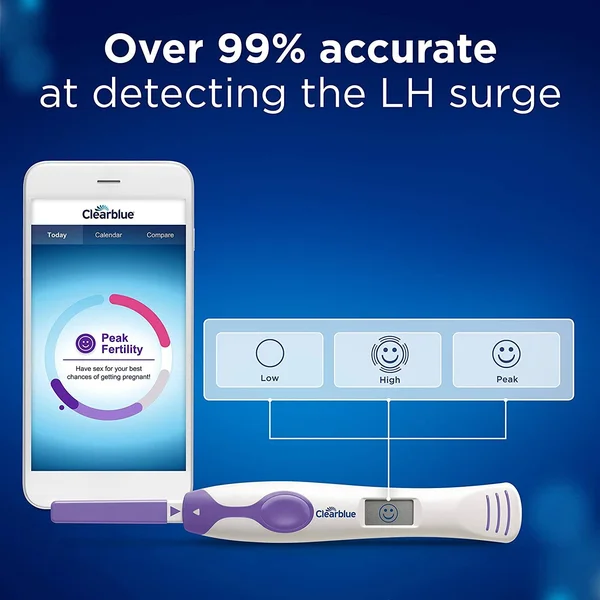 Clearblue Connected Ovulation Test System Featuring Bluetooth Connectivity and Advanced Ovulation Tests - 40 Count