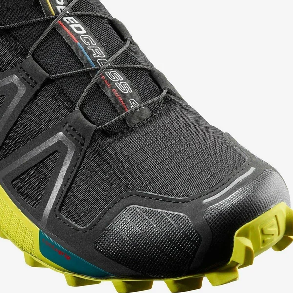 Salomon Men's Speedcross 4 Trail Running Shoes (Sulphur/Everglade/Black, 8)