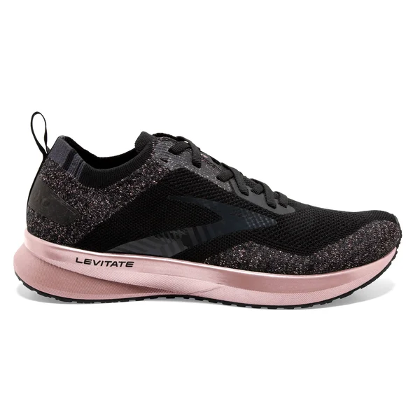 Women's Levitate 4 Running Shoe - Black/Ebony/Rose Gold, 5