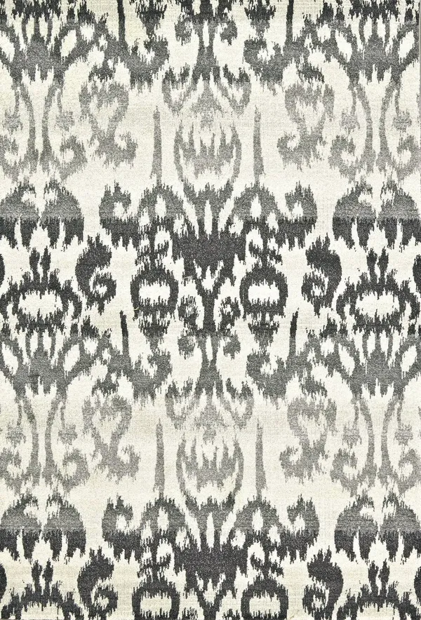Shaded Collection Power Loomed Polypropylene Area Rug in Charcoal Design by BD Fine