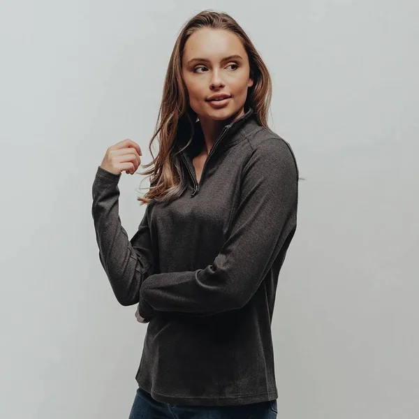 Women's Puremeso Quarter Zip Pullover Stone - Xs