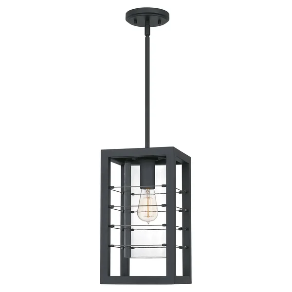 Quoizel Bimini 1-Light Earth Black Outdoor Hanging Lantern - BIM1908EK