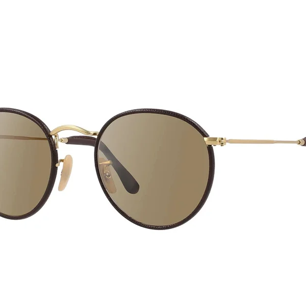 Ray-Ban Round Craft RB3475Q Sunglasses - Matte arista/brown Leather (112/53)