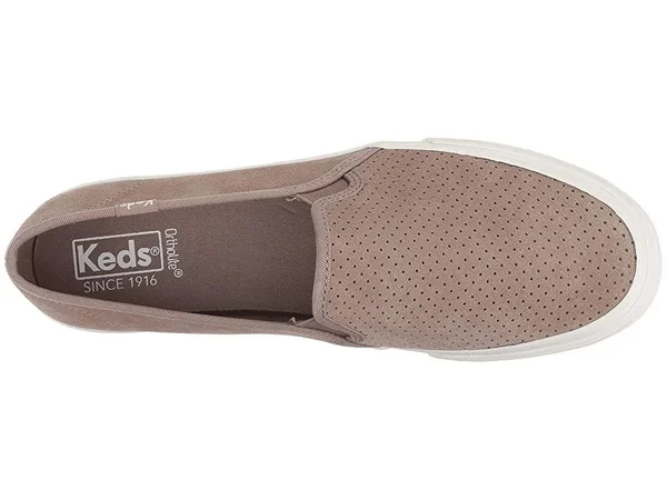 Keds Women's Double Decker Suede Slip-On Sneakers - Taupe - Size 5.5