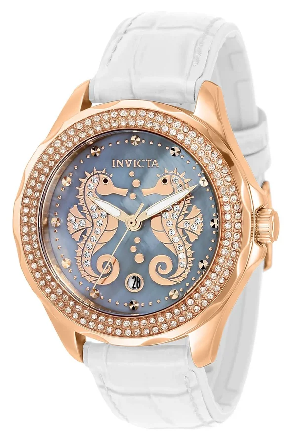 Invicta Women's 32662 Wildflower Quartz 3 Hand Platinum Dial Watch