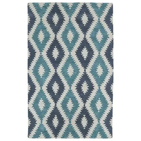 Hinton Charterhouse Hand-Tufted Wool Turquoise Area Rug Wrought Studio Rug Size: Rectangle 2' x 3'