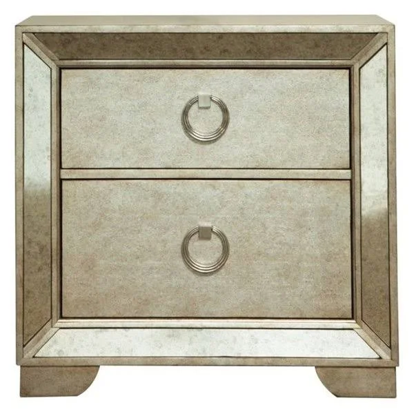 Beaumont Lane 2 Drawer Nightstand in Gold - BL-1654344