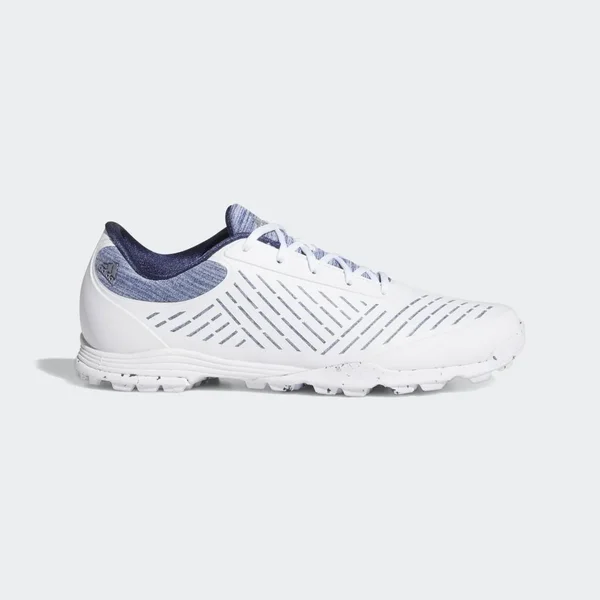 Adidas Women's Adipure Sport 2.0 Golf Shoes White/Silver/Blue M 6.5