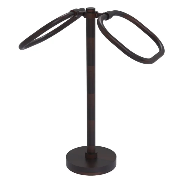 Allied Brass TB-20 Two Ring Oval Guest Towel Holder - Venetian Bronze