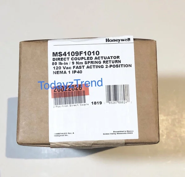 Honeywell, 80 lb-in Fire Smoke Actuator - MS4109F1010