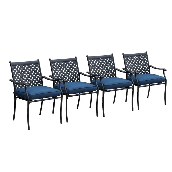 Outdoor Every Season Patio Dining Chair - Set of 4 Blue
