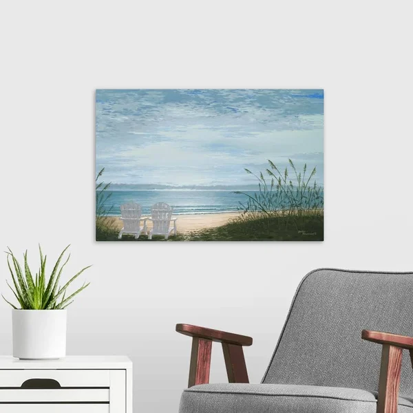Beach Chairs - Canvas Wall Art, 24x16, Great Big Canvas