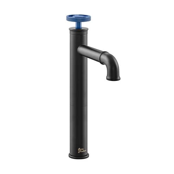 Avallon 12 Single Handle, Bathroom Faucet in Matte Black - Blue