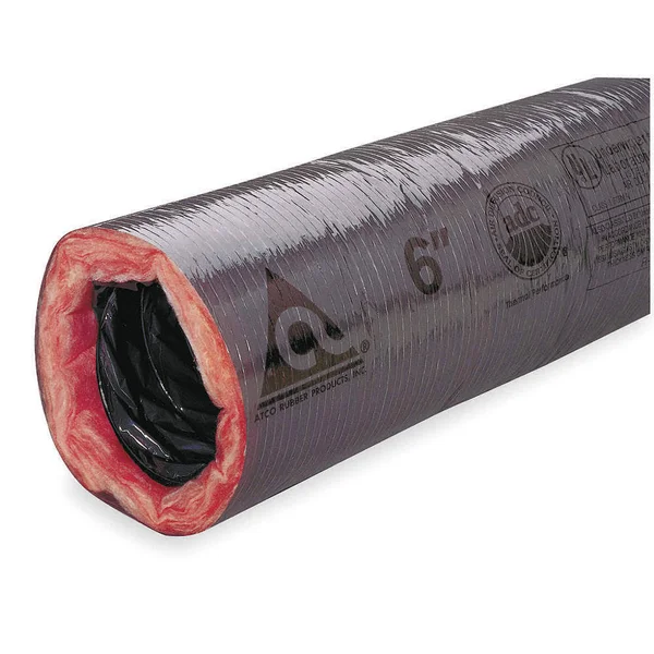 Atco 17602508 Insulated Flexible Duct - 5000 Fpm, 180F