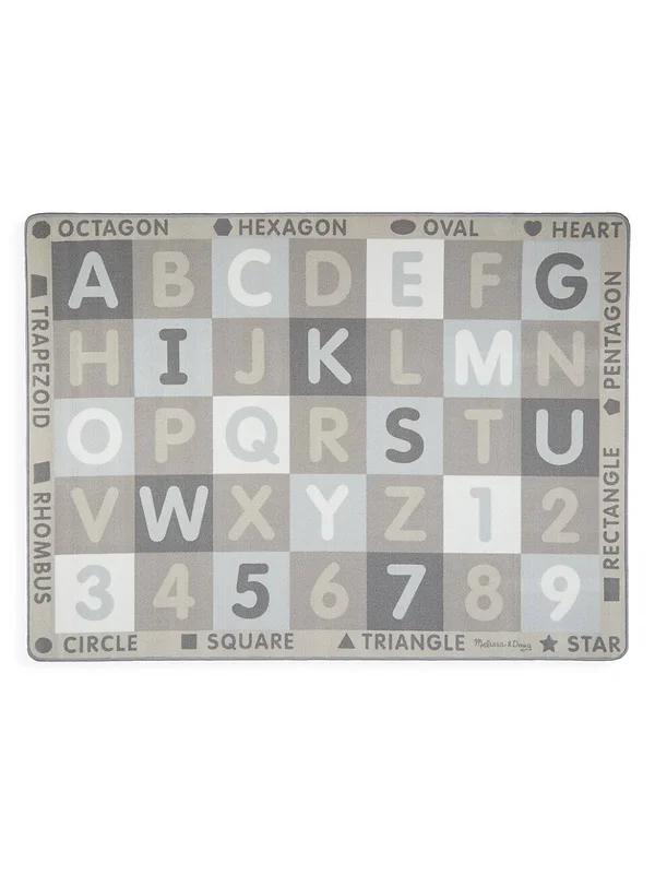 Melissa & Doug - Jumbo Abc-123 Rug - Neutral