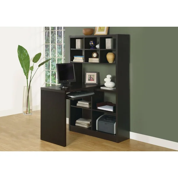 60x22 Coffee Brown Contemporary Left or Right Corner Computer Desk