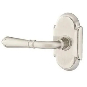 Brass Classic Hardware - Half Dummy Left Handed Turino Door Lever with #8 Rose in Satin Nickel - 8058T.HALF.US15-LH - Emtek Hard