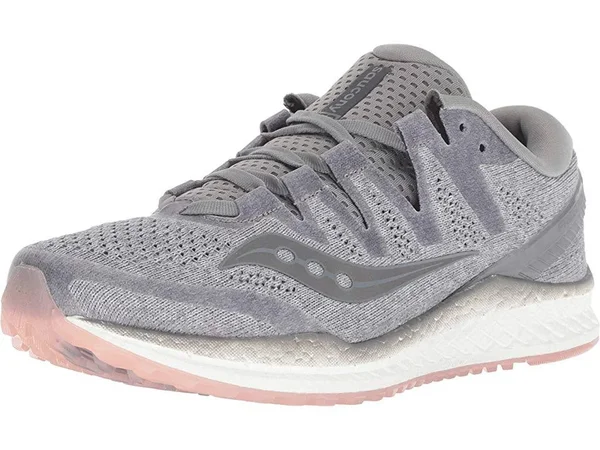 Saucony Freedom ISO 2 Running Shoes - Women's 6 Grey - Peach