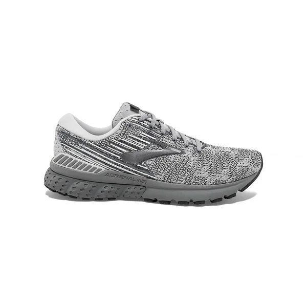 Brooks Men's Adrenaline 19 - Grey - White - Ebony - 7.5 - D