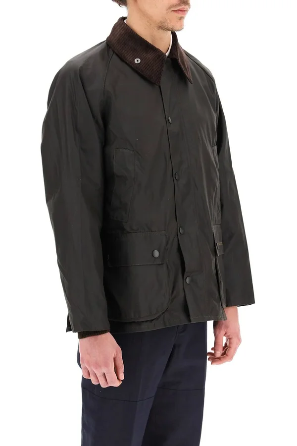 Barbour Bedale Classic Jacket in Waxed Cotton 44 Brown - Green Cotton