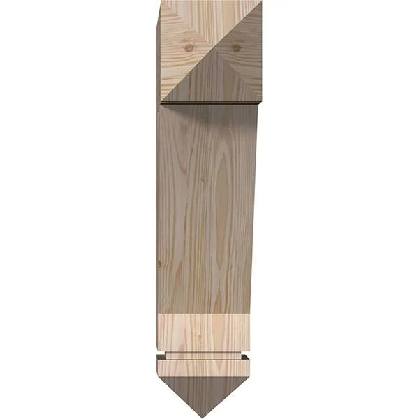 5 1/2x22W x 20x22D x 24x22H Traditional Arts & Crafts Smooth BRACKET, Douglas Fir