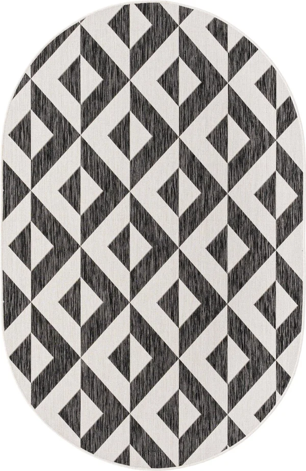 Jill Zarin Napa Indoor Outdoor Rug - Grey, 5x8 ft